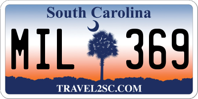 SC license plate MIL369