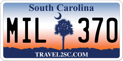 SC license plate MIL370