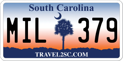 SC license plate MIL379
