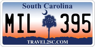 SC license plate MIL395
