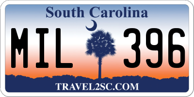 SC license plate MIL396