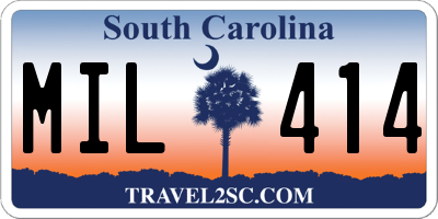 SC license plate MIL414