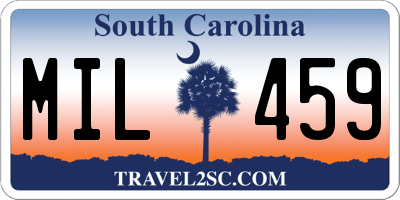 SC license plate MIL459