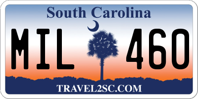 SC license plate MIL460