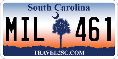 SC license plate MIL461
