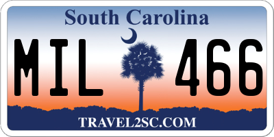 SC license plate MIL466