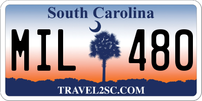 SC license plate MIL480