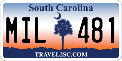 SC license plate MIL481