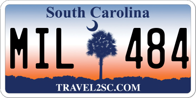 SC license plate MIL484