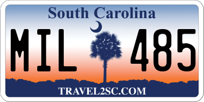 SC license plate MIL485