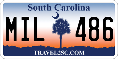 SC license plate MIL486