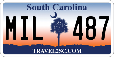 SC license plate MIL487