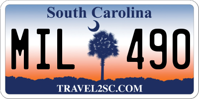 SC license plate MIL490