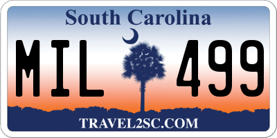 SC license plate MIL499