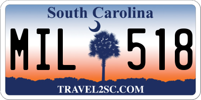 SC license plate MIL518