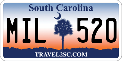 SC license plate MIL520