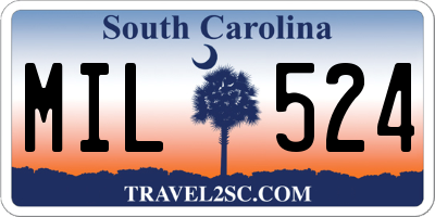 SC license plate MIL524