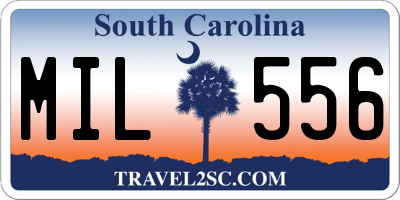 SC license plate MIL556