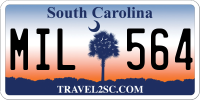 SC license plate MIL564