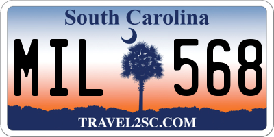 SC license plate MIL568
