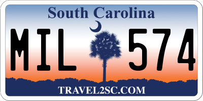 SC license plate MIL574