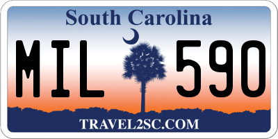SC license plate MIL590