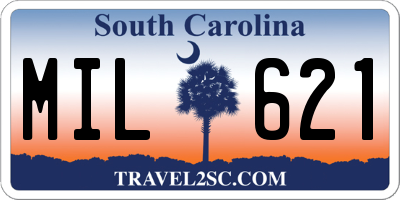 SC license plate MIL621
