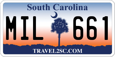 SC license plate MIL661