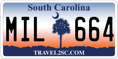 SC license plate MIL664