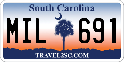 SC license plate MIL691