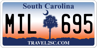 SC license plate MIL695