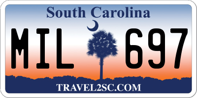 SC license plate MIL697