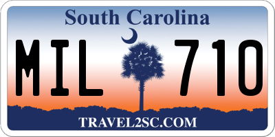 SC license plate MIL710