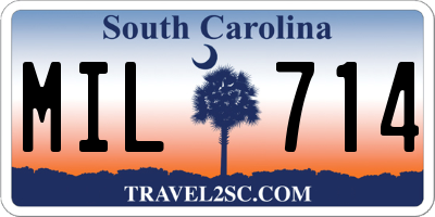 SC license plate MIL714