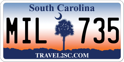 SC license plate MIL735