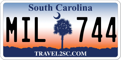 SC license plate MIL744