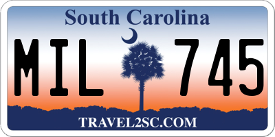 SC license plate MIL745