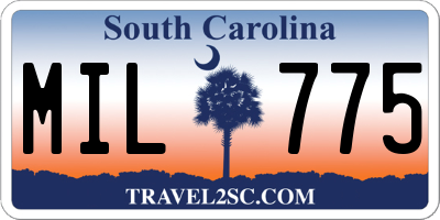 SC license plate MIL775