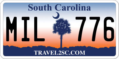SC license plate MIL776