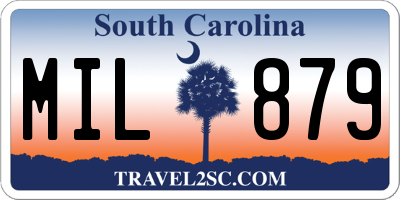 SC license plate MIL879
