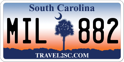 SC license plate MIL882