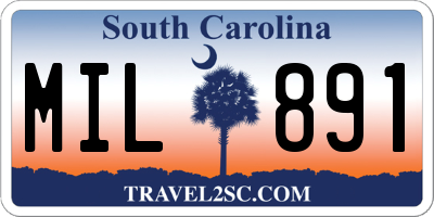 SC license plate MIL891