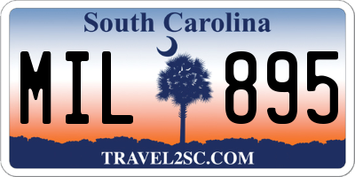 SC license plate MIL895
