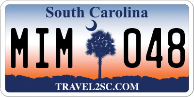 SC license plate MIM048