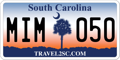 SC license plate MIM050
