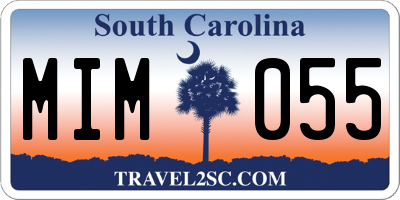 SC license plate MIM055