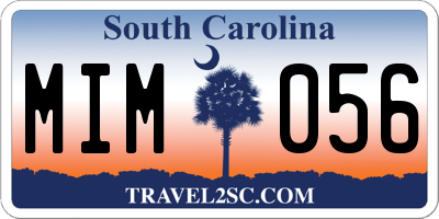 SC license plate MIM056