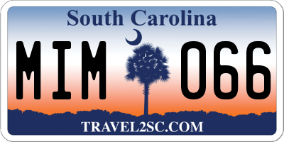 SC license plate MIM066