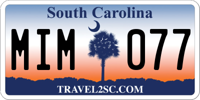 SC license plate MIM077