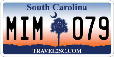 SC license plate MIM079
